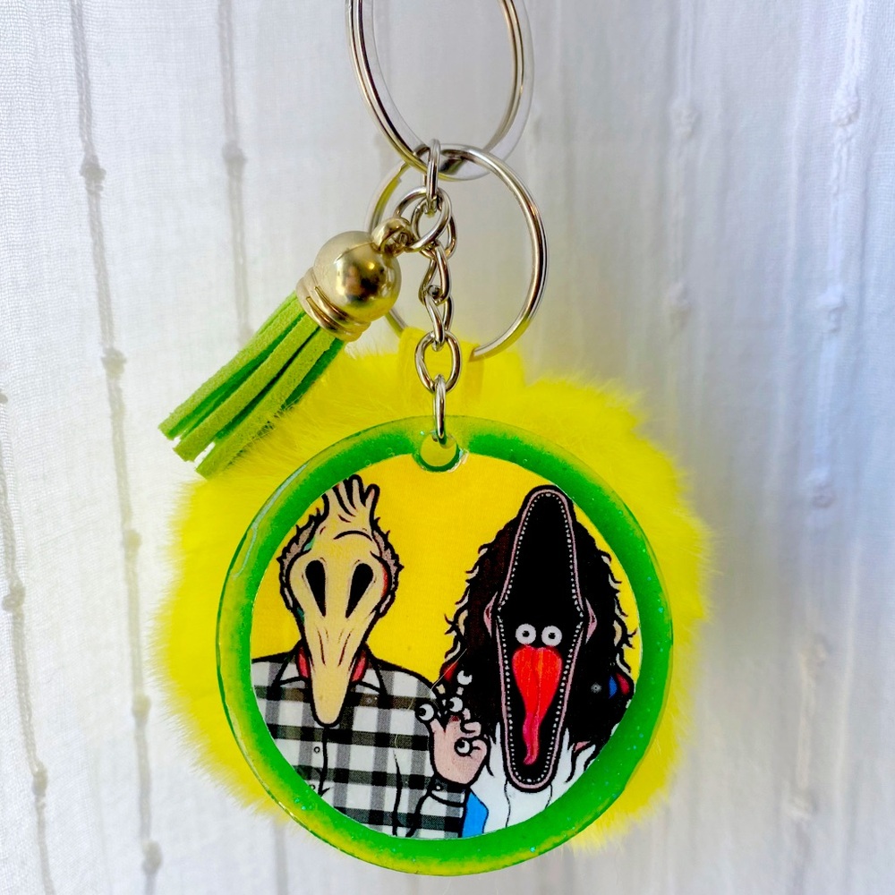 Beetlejuice acrylic keychain